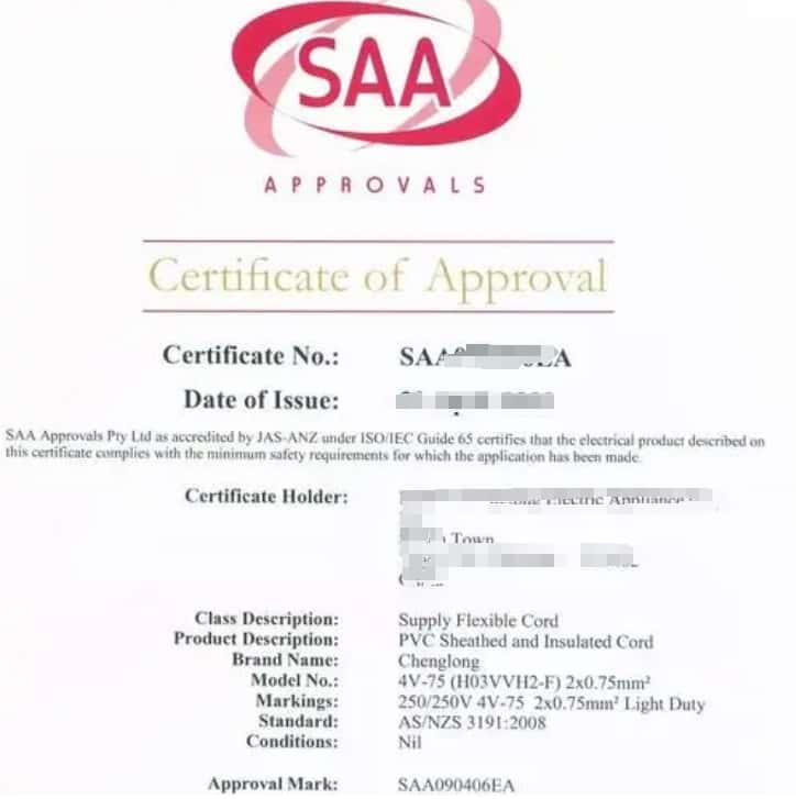 SAA认证报告模板